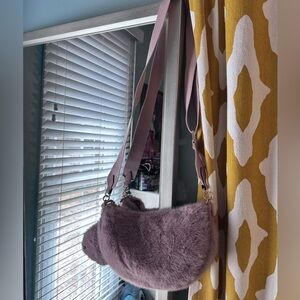 Victoria’s Secret Faux Fur Sling Bag and charm